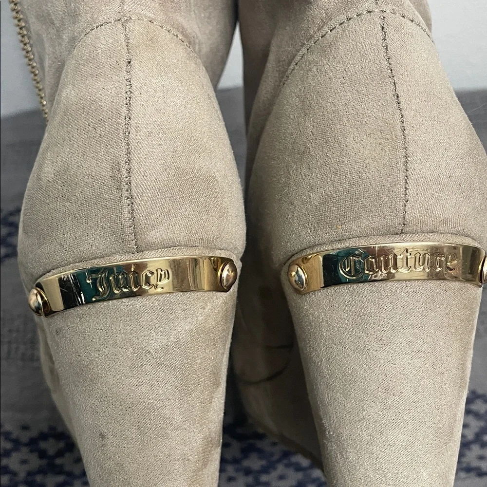 Juicy Couture Beige Wedge Boots